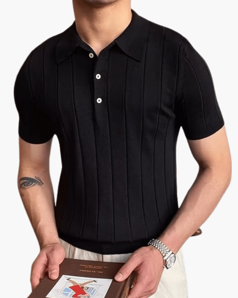 Cannes Ribbed Cotton Polo - BalanceWalk