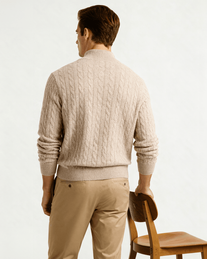 100% Cashmere Woven Half Zip - BalanceWalk