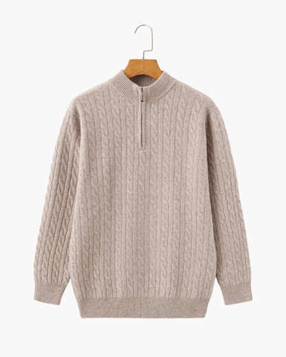100% Cashmere Woven Half Zip - BalanceWalk
