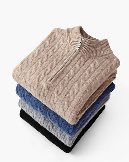 100% Cashmere Woven Half Zip - BalanceWalk