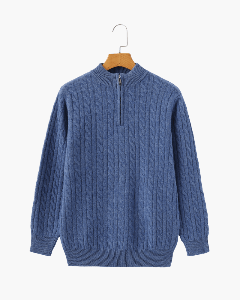 100% Cashmere Woven Half Zip - BalanceWalk