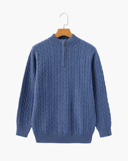100% Cashmere Woven Half Zip - BalanceWalk
