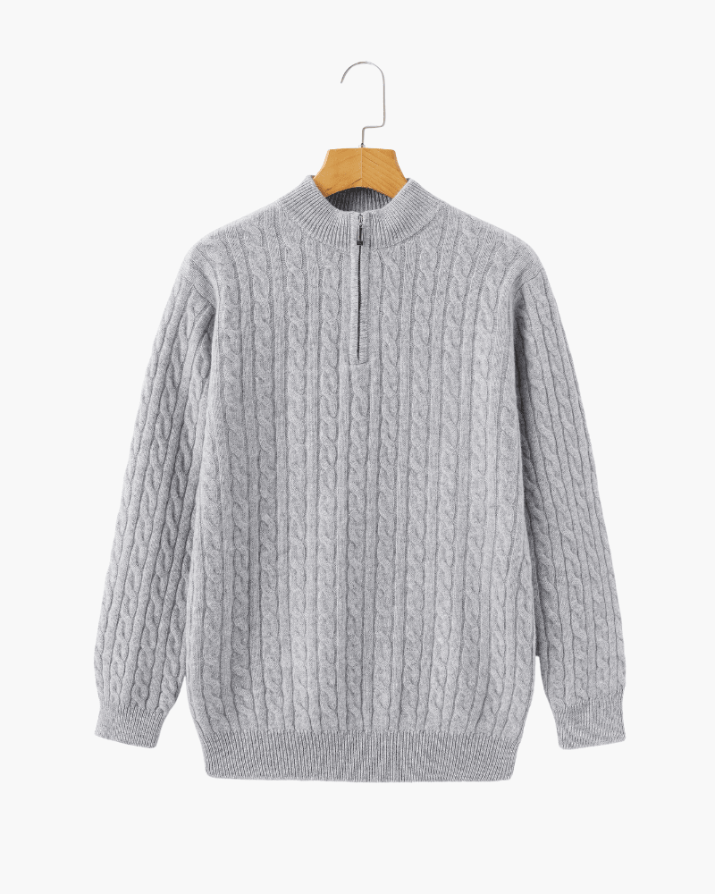 100% Cashmere Woven Half Zip - BalanceWalk