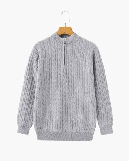 100% Cashmere Woven Half Zip - BalanceWalk