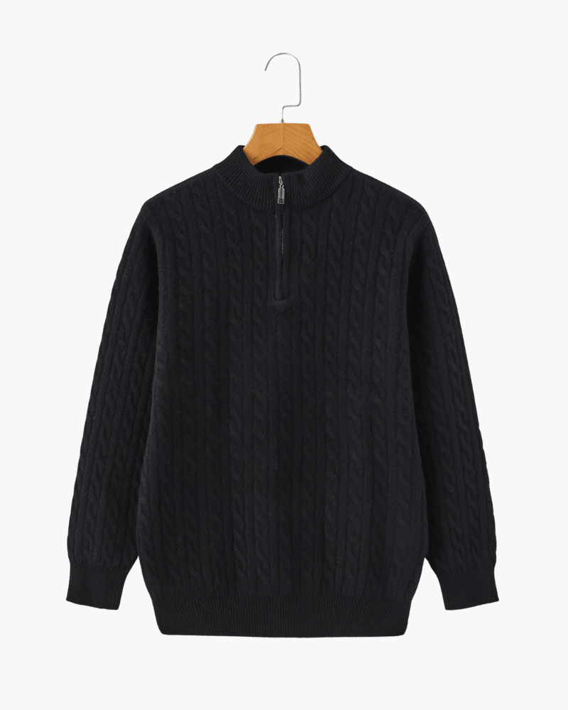 100% Cashmere Woven Half Zip - BalanceWalk