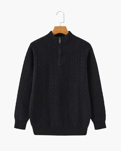 100% Cashmere Woven Half Zip - BalanceWalk