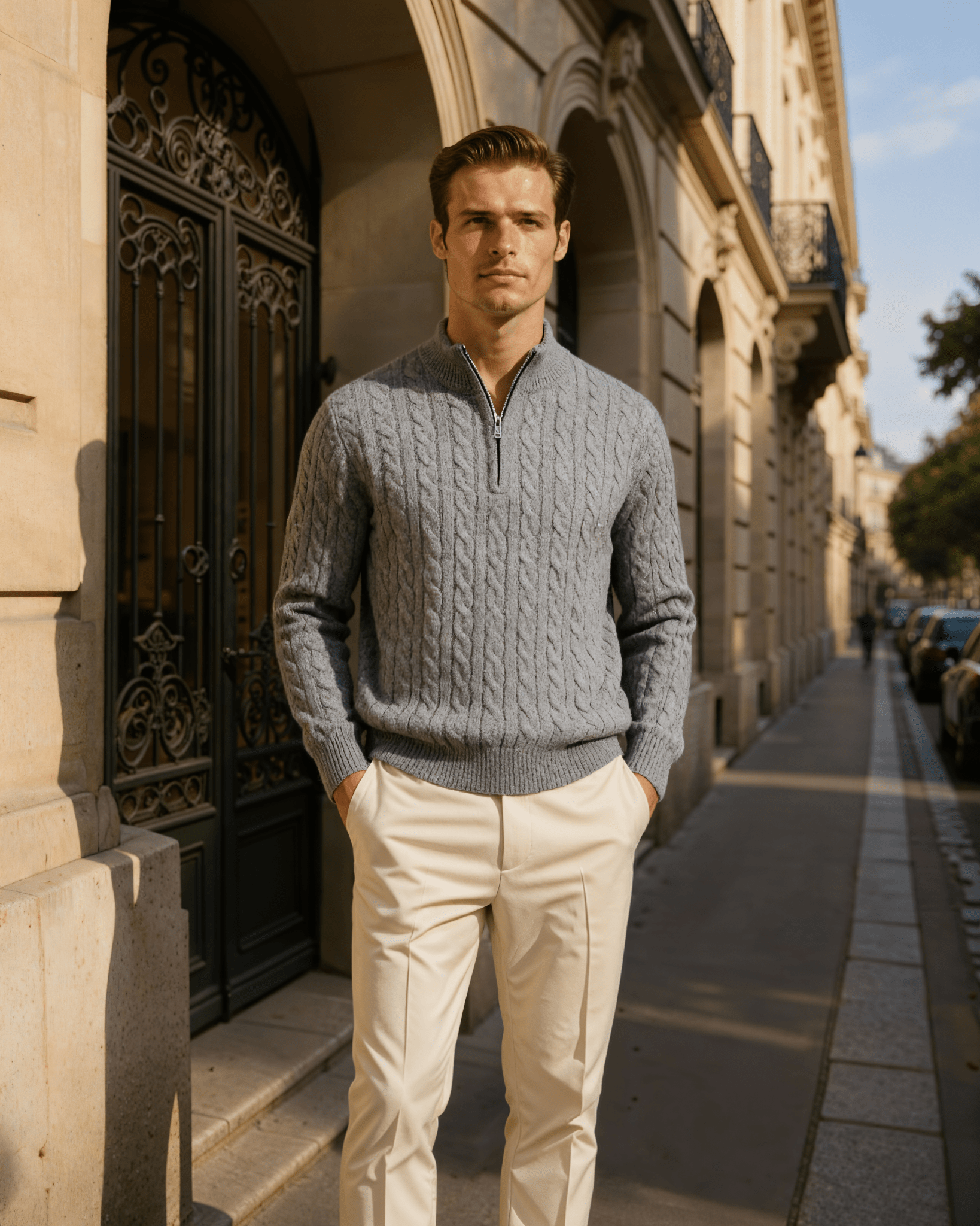 100% Cashmere Woven Half Zip - BalanceWalk