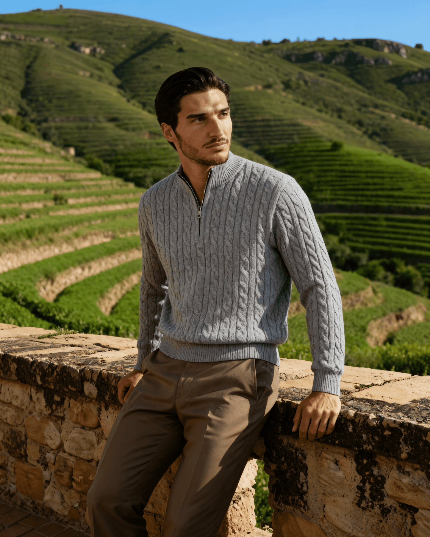100% Cashmere Woven Half Zip - BalanceWalk