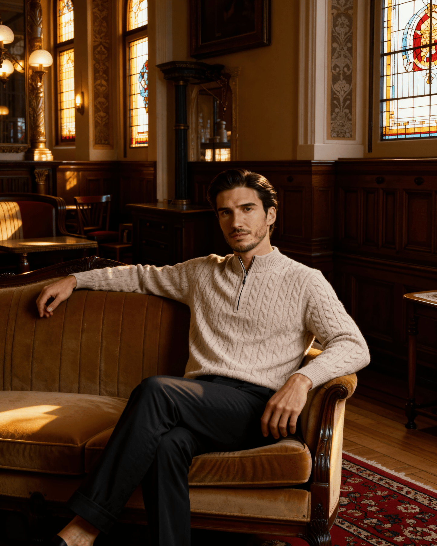 100% Cashmere Woven Half Zip - BalanceWalk