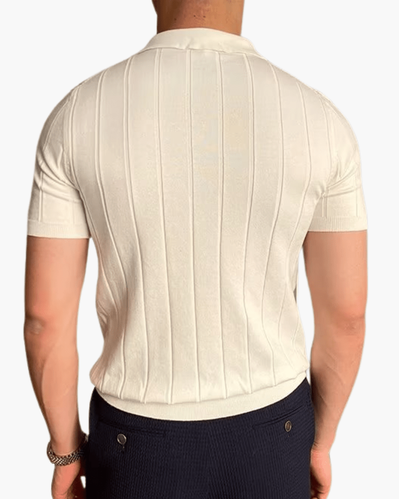 Cannes Ribbed Cotton Polo - BalanceWalk