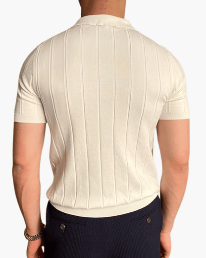 Cannes Ribbed Cotton Polo - BalanceWalk