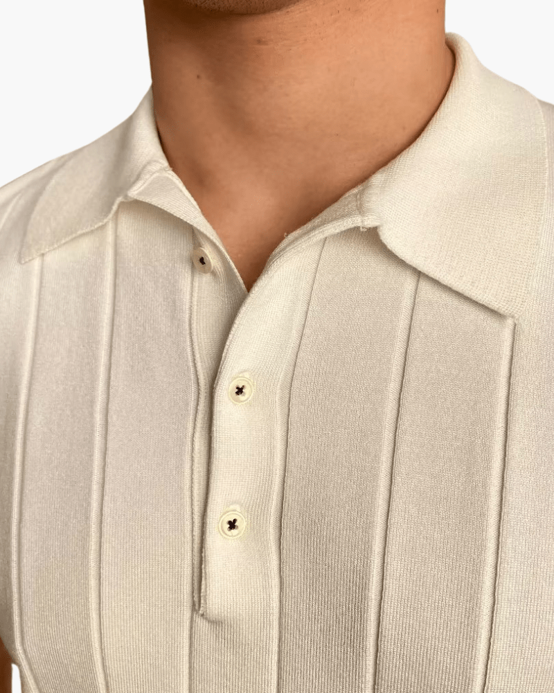 Cannes Ribbed Cotton Polo - BalanceWalk