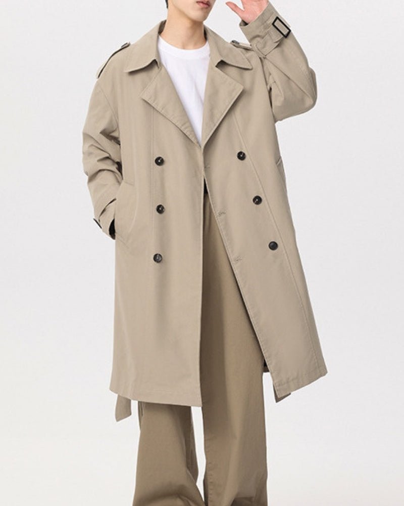 Classic Double - Breasted Trench Coat - BalanceWalk