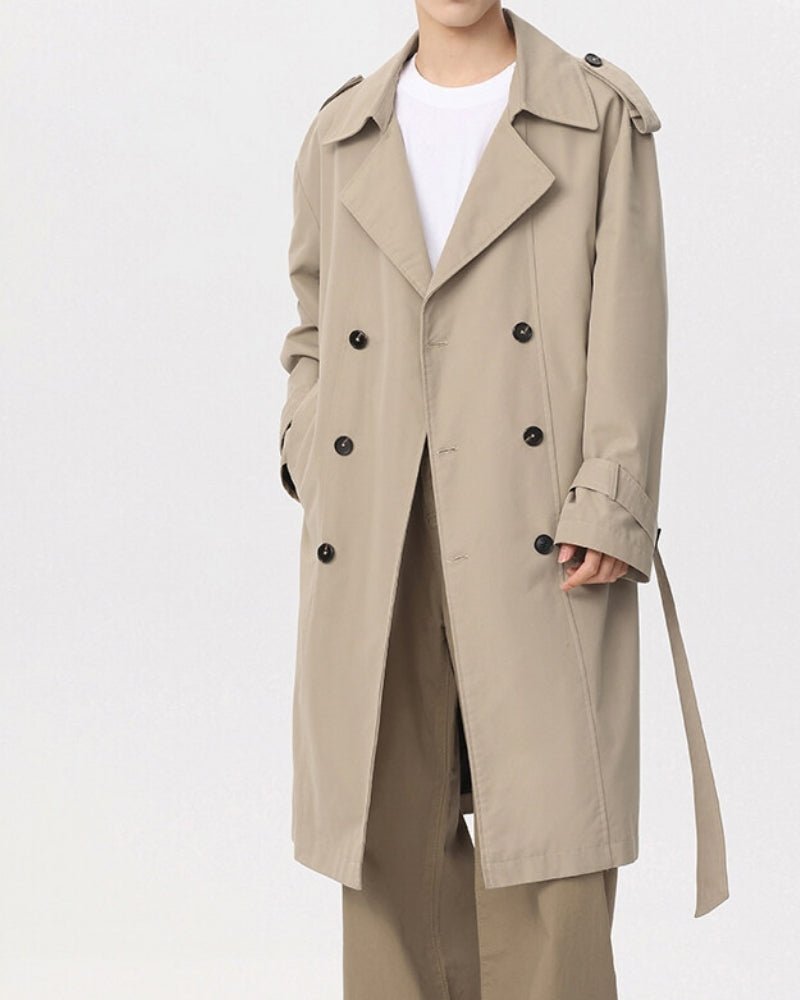Classic Double - Breasted Trench Coat - BalanceWalk