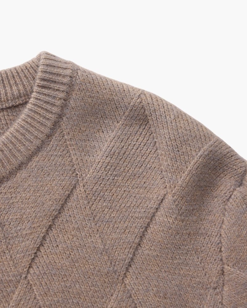 Diamond Knit Crewneck Sweater - BalanceWalk