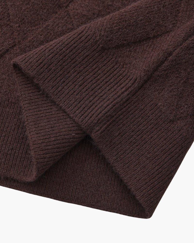 Diamond Knit Crewneck Sweater - BalanceWalk