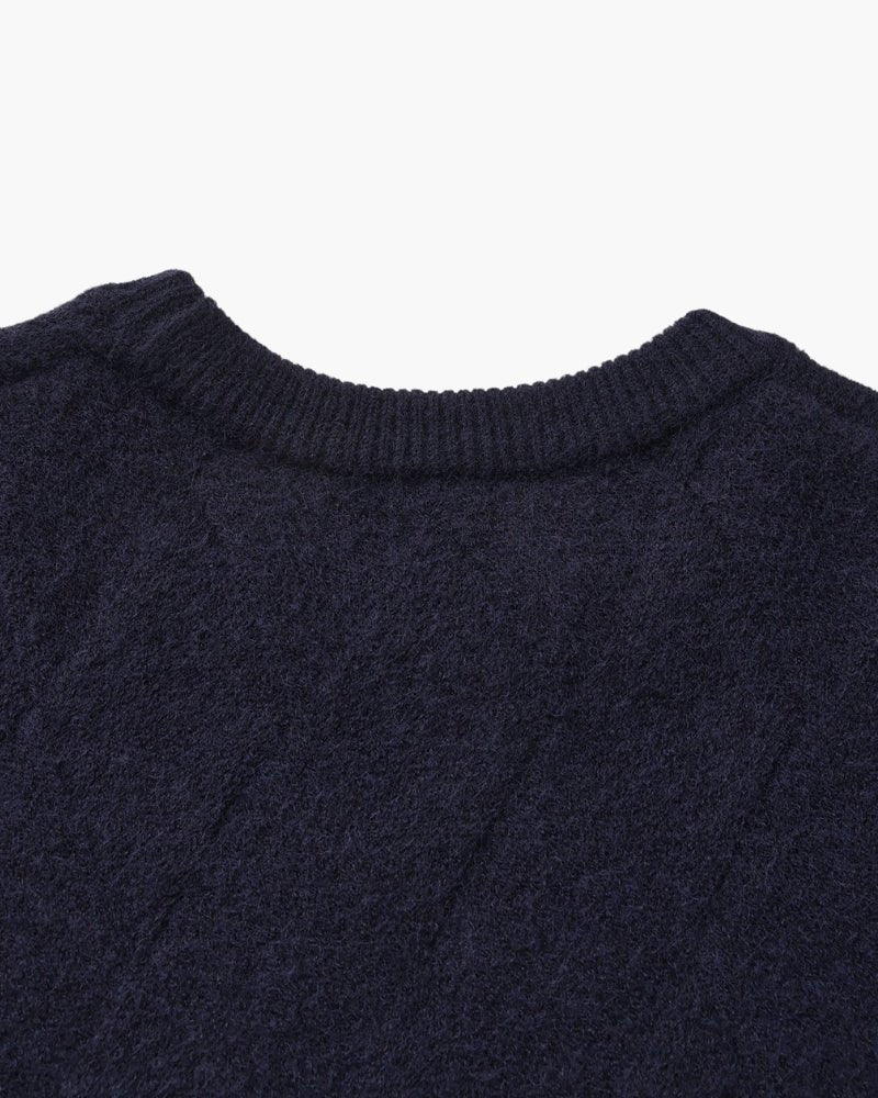 Diamond Knit Crewneck Sweater - BalanceWalk