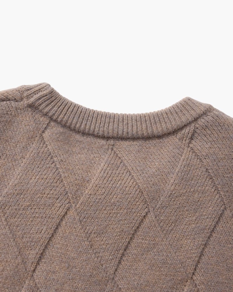 Diamond Knit Crewneck Sweater - BalanceWalk