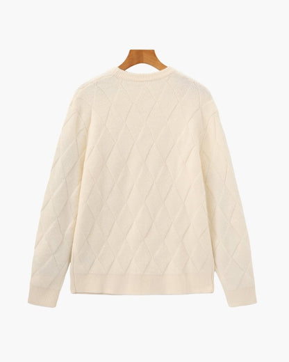 Diamond Knit Crewneck Sweater - BalanceWalk