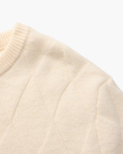 Diamond Knit Crewneck Sweater - BalanceWalk
