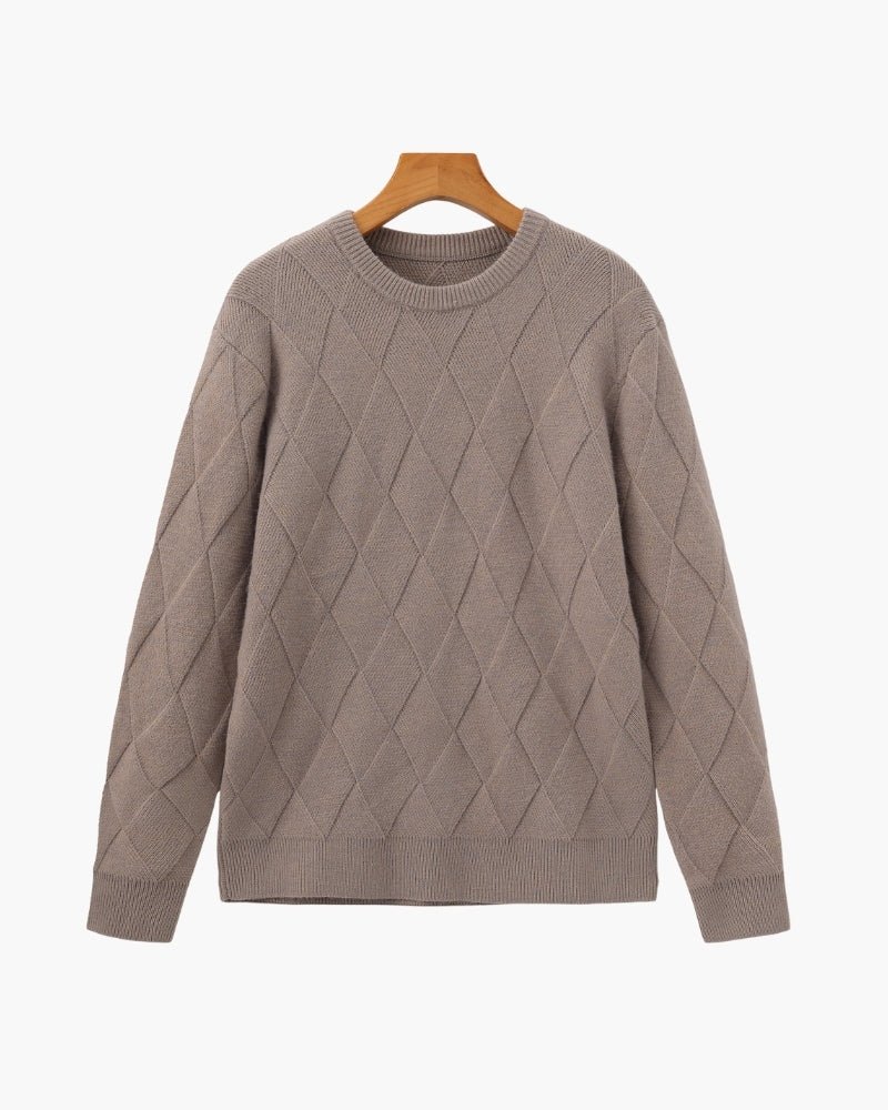 Diamond Knit Crewneck Sweater - BalanceWalk