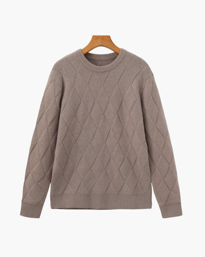 Diamond Knit Crewneck Sweater - BalanceWalk