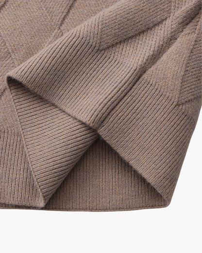 Diamond Knit Crewneck Sweater - BalanceWalk