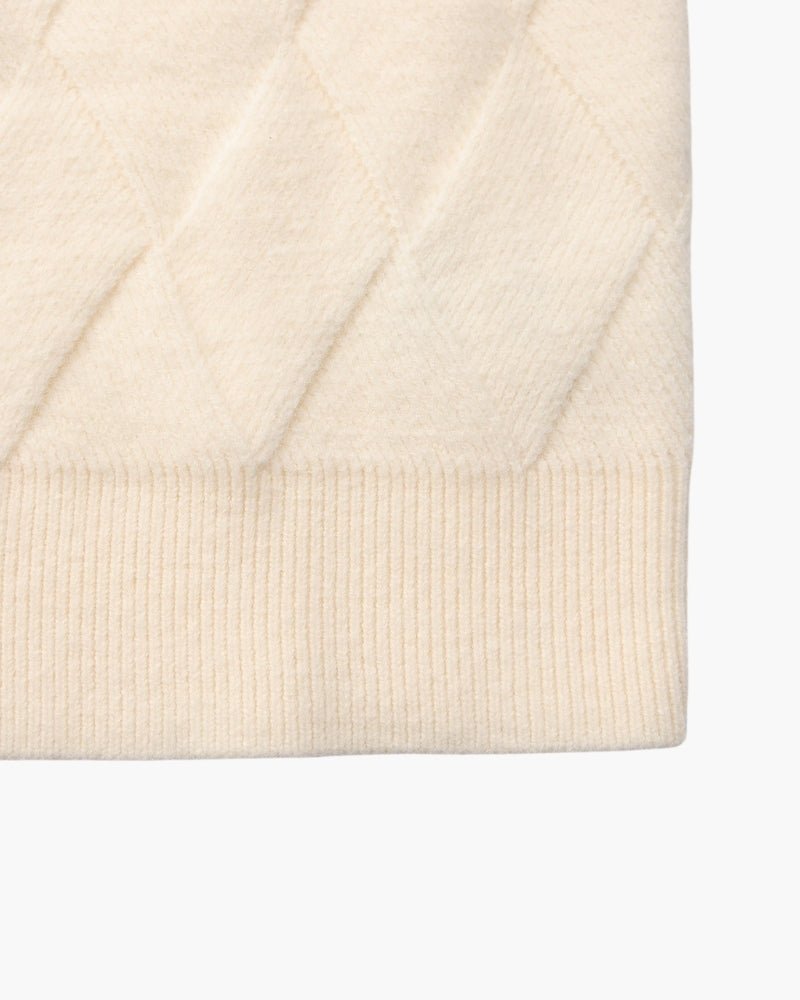 Diamond Knit Crewneck Sweater - BalanceWalk