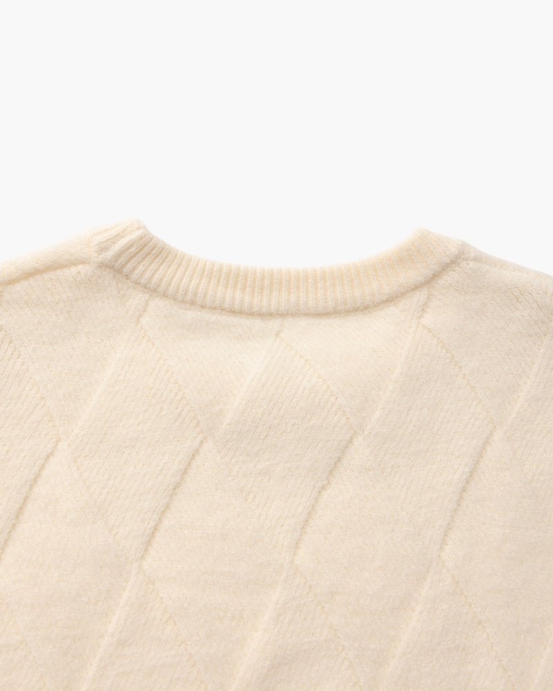 Diamond Knit Crewneck Sweater - BalanceWalk