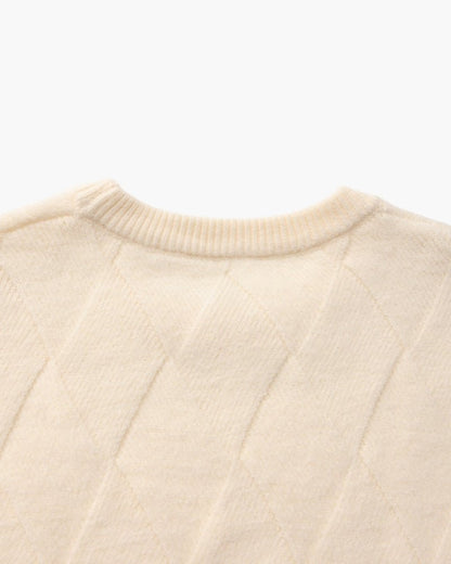 Diamond Knit Crewneck Sweater - BalanceWalk