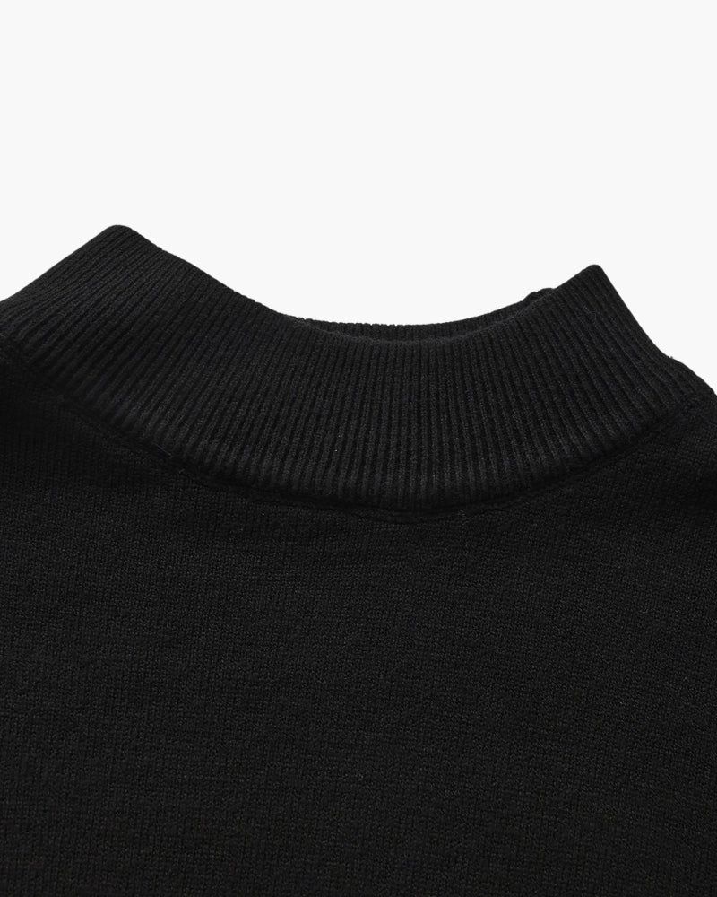 Essential Ribbed Mock Neck Sweater - BalanceWalk